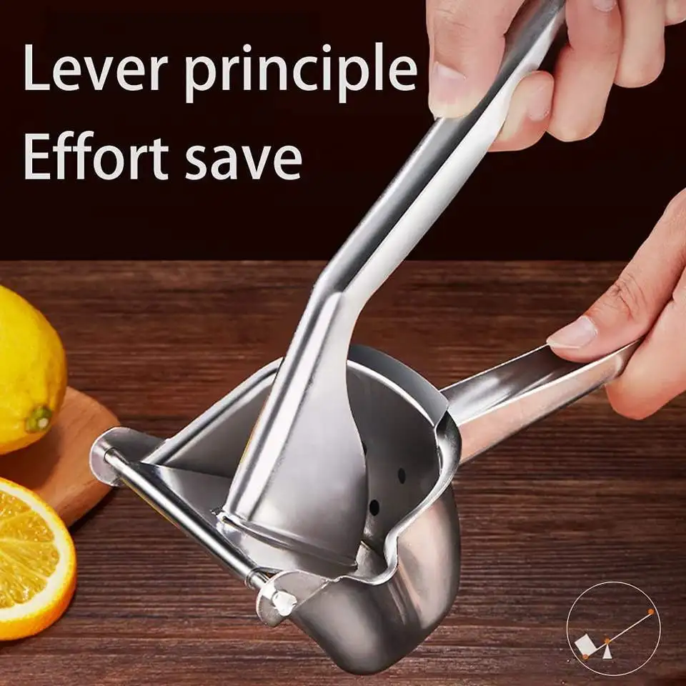New Home And Kitchen Accessories Manual Metal Fruit Juicer Citrus Lemon Squeezer Hand Stainless Steel Lemon Squeezer