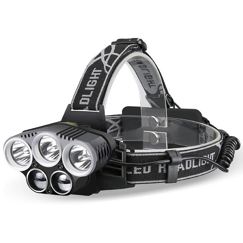 Aluminum alloy led Headlamp Flashlight,Waterproof USB Rechargeable Headlamp with 18650 battery Best For Camping fishing
