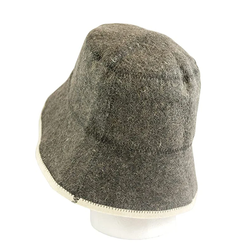 Custom Embroidery Logo Wool Sauna Bucket Hat