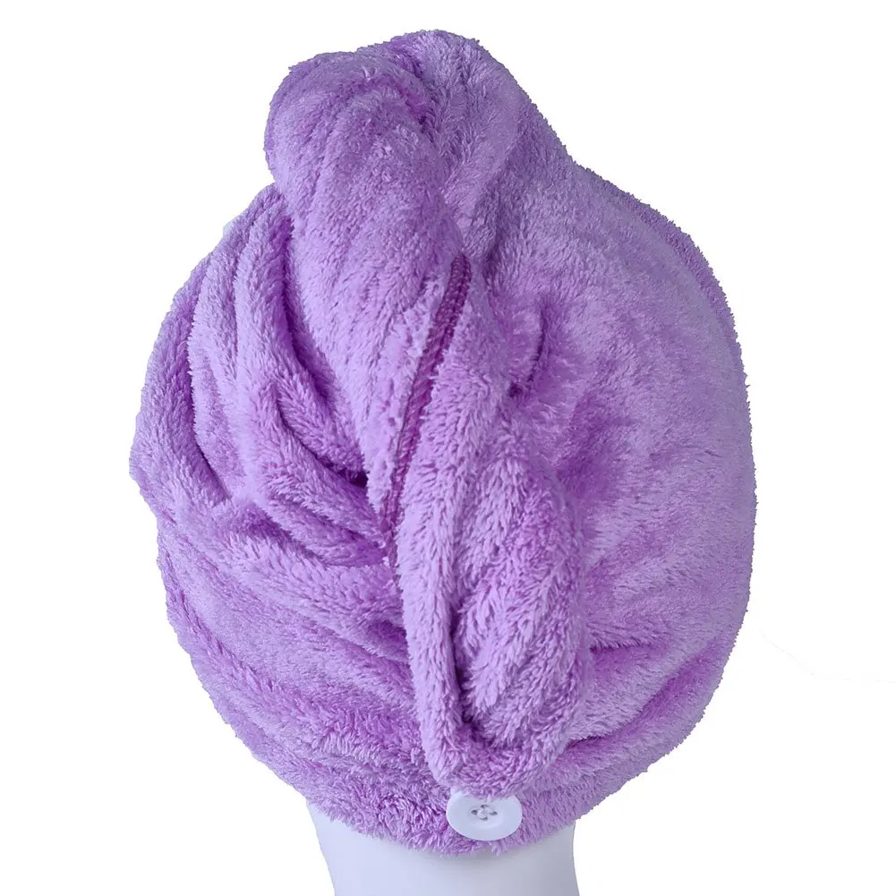Luxury Rapid-Dry Hair-Drying Turban Hair Towel Wrap Ultra Soft and Absorbent Microfiber Towel for Hair