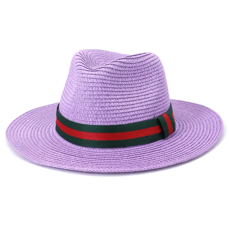 Summer Lady Outdoor Beach Hats Women Straw Colorful Sun Jazz Hat for Women