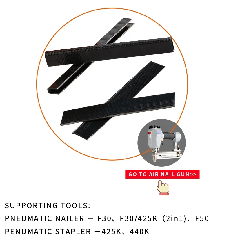 XINYI medium-carbon staples K407 K410 K413 K416 high-carbon brad nail F12 F15 F20 K410 K413 18ga staple pin