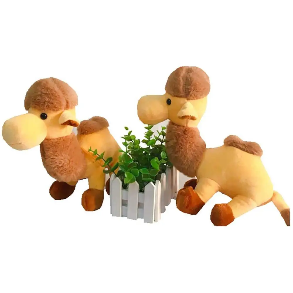 Free sample Eco-friendly fabric free sample 10 Inch Plush Stuffed Camel Animal Doll Soft Hugging Throw Pillow Cushion Gift