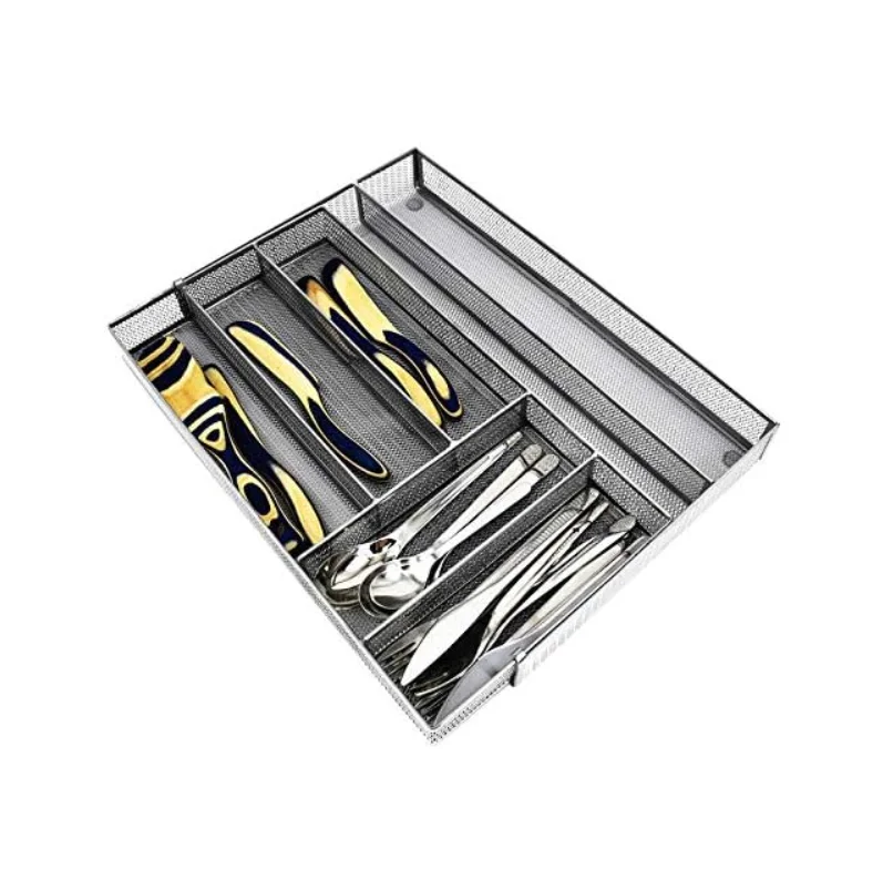 Metal Desk Organizer Stationery Tray Desk Stationery Drawer Organizer for Neatly Containing Pens Paper Clips Scissors Note Pads
