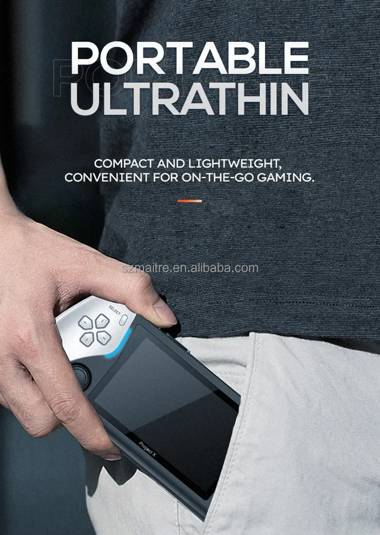 Newest Model Portable Project X 4.3 Inch Color Large Screen Handheld Game Console with Double 3D Rocker Player Video Games