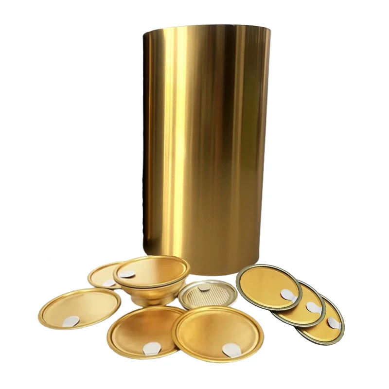 Производители Золотая алюминиевая фольга в катушках для легкоотслаивающих концах мембраны
