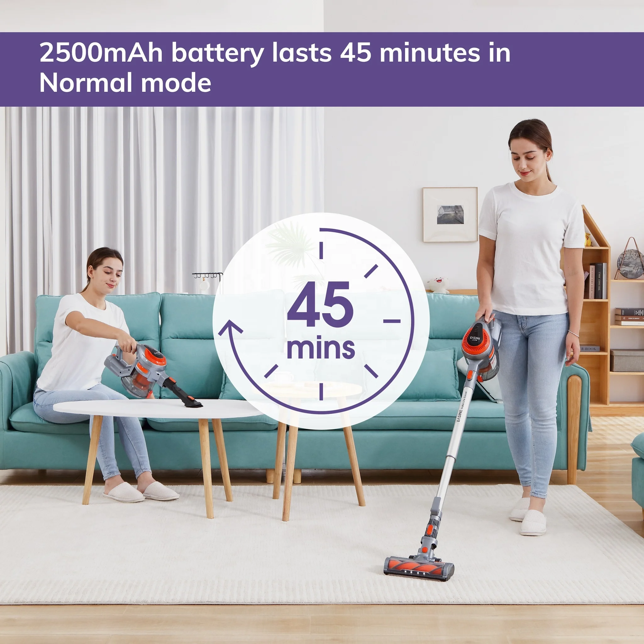 ILIFE H75 Vacuum Cordless Vacuum Cleaner Nidec Brushless Motor 22Kpa Strong Suction Power Vacuum Cleaner Cordless