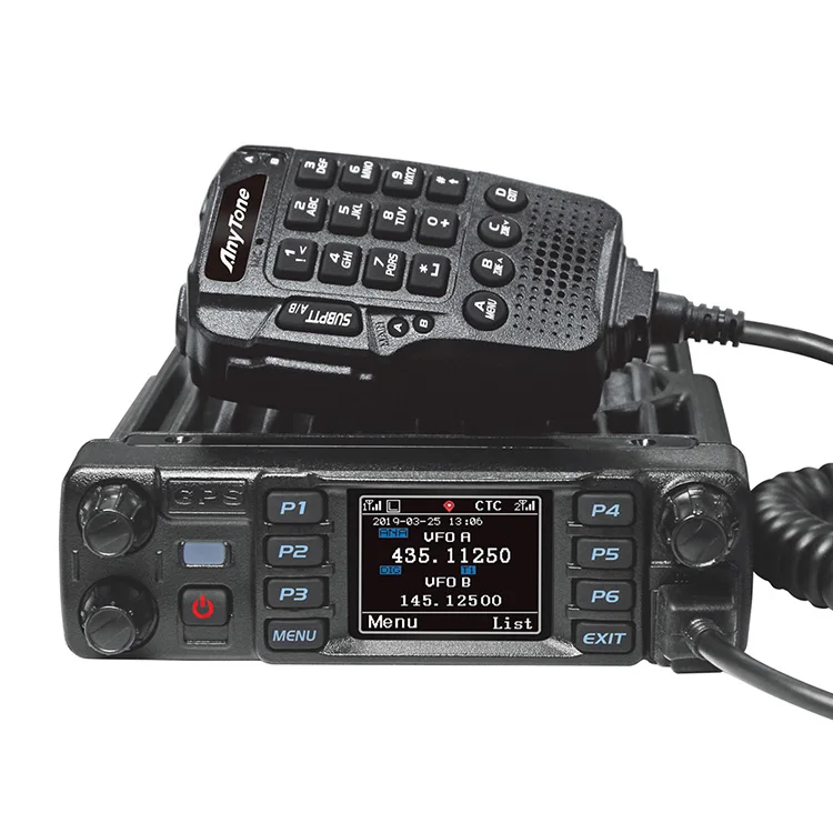 Anytone AT-D578UV Плюс Dual Band радиолюбителей с DTMF микрофон иди и болтай Walkie Talkie “иди ремешки крест-накрест ретранслятор функция
