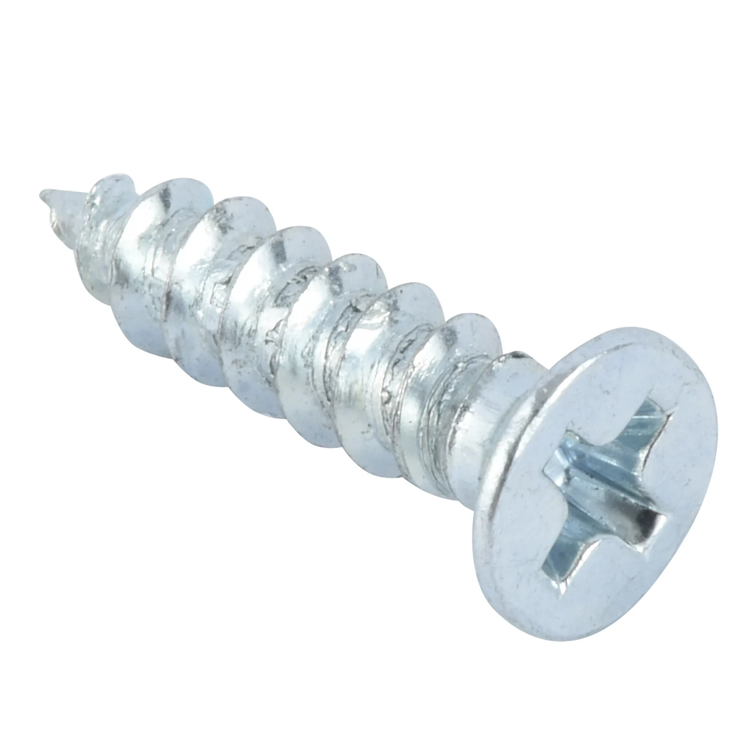 
zinc plated flat head self tapping carbon steel screw for wood 