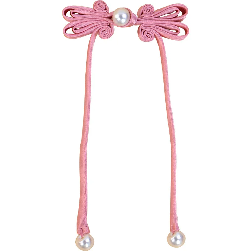 HMM Cheongsam tray long tail rabbit ear tassel Chinese hand-woven button Tang costume Hanfu decorative accessories