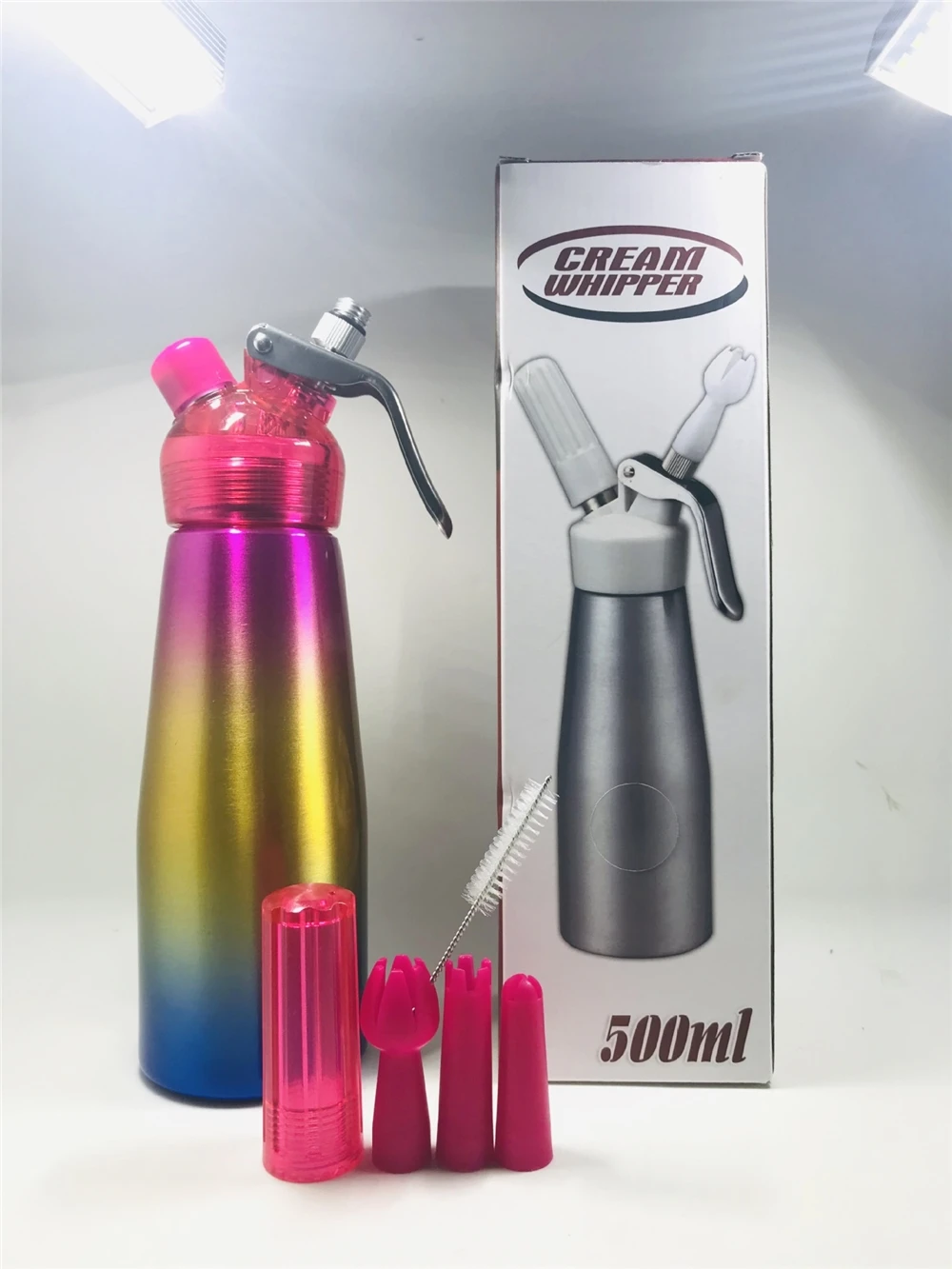 500ML Artisan Whipped Cream Dispenser, Cream Whipper with Decorating Nozzles