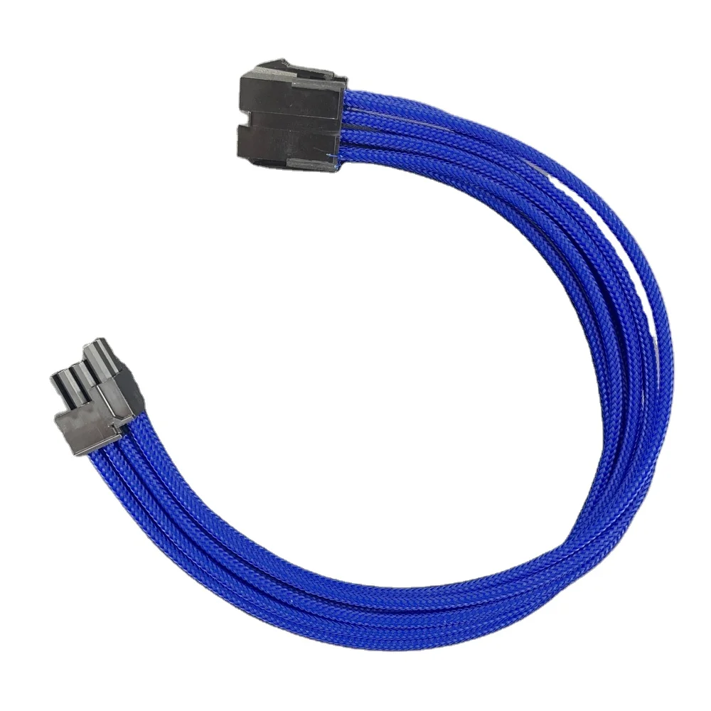 Braided Sleeve 8Pin Female to 6+2 Pin Male Power Supply Extension Cable with different color