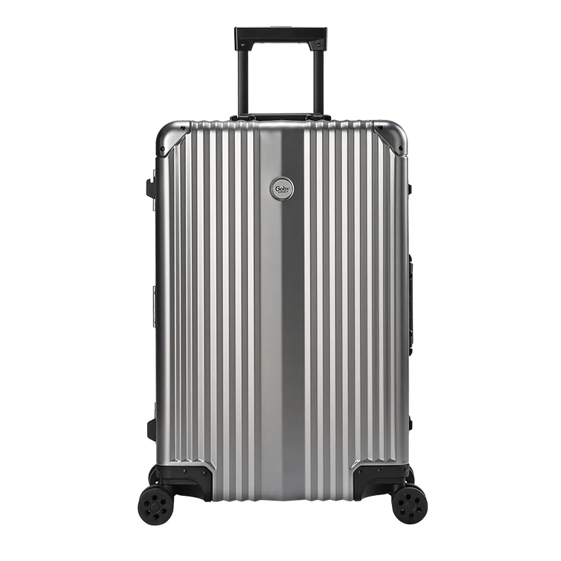 Aluminum Alloy Frame Luxury Luggage  Case 20 inch Shining Non-zipper Lock Style Wholesale in Stock