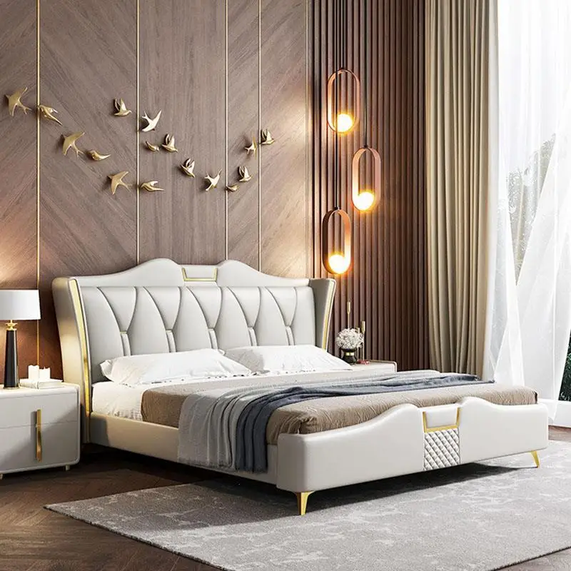 hotel bedroom furniture italian headboard king bedroom furniture designer leather light luxury beds
