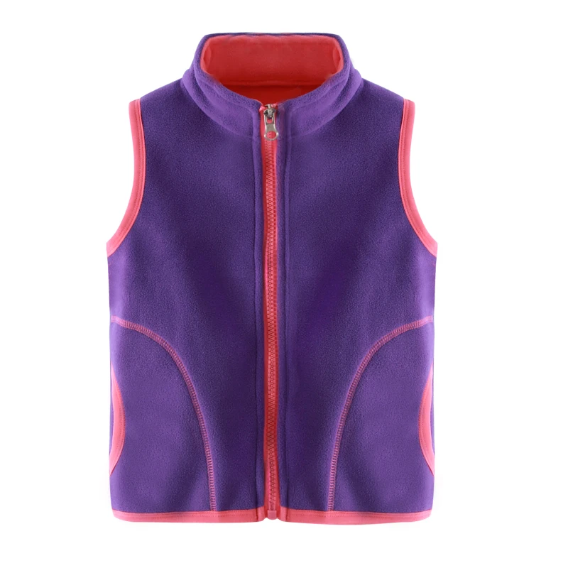 
Cheap Polar Fleece Vest High Quality Thick Custom Zipper Fly Pockets Fleece Vest Kids 