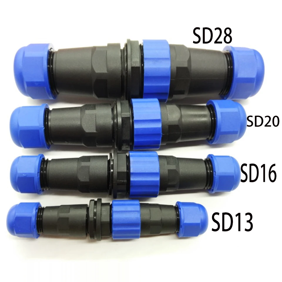 SD13 SD16 SD20 SD28 M13 M16 M20 M28series automotive plastic waterproof straight plug 2-24P electric rear mount socket connector