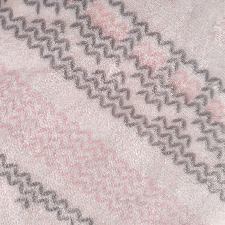 China hot sale high quality single sided flannel fleece stripe fabric with beautiful color