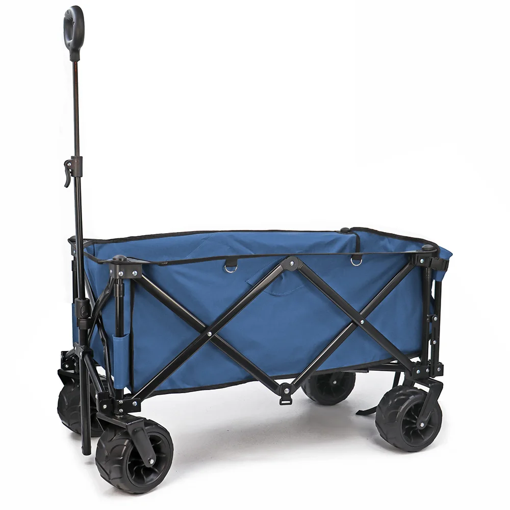 Metal camping wagon waterproof picnic wagon hiking folding wagon