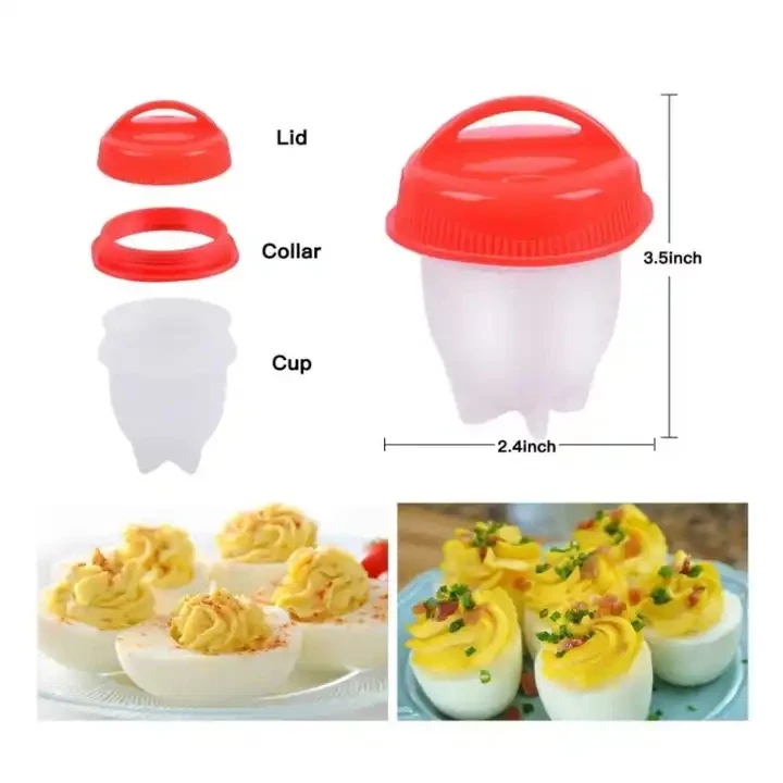 XH eco friendly non stick Silicone Boiled Egg Shell Mold Creative Egg Boiler Without Shell