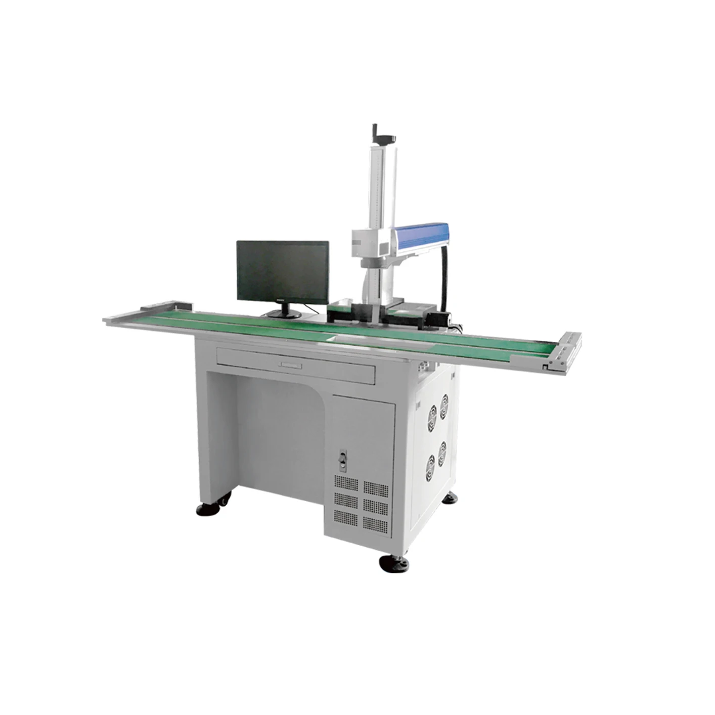 Automatic Laser Marker 20w 30w 50w Fiber Laser Flying Marking Machine CCD Visual positioning laser marking machine