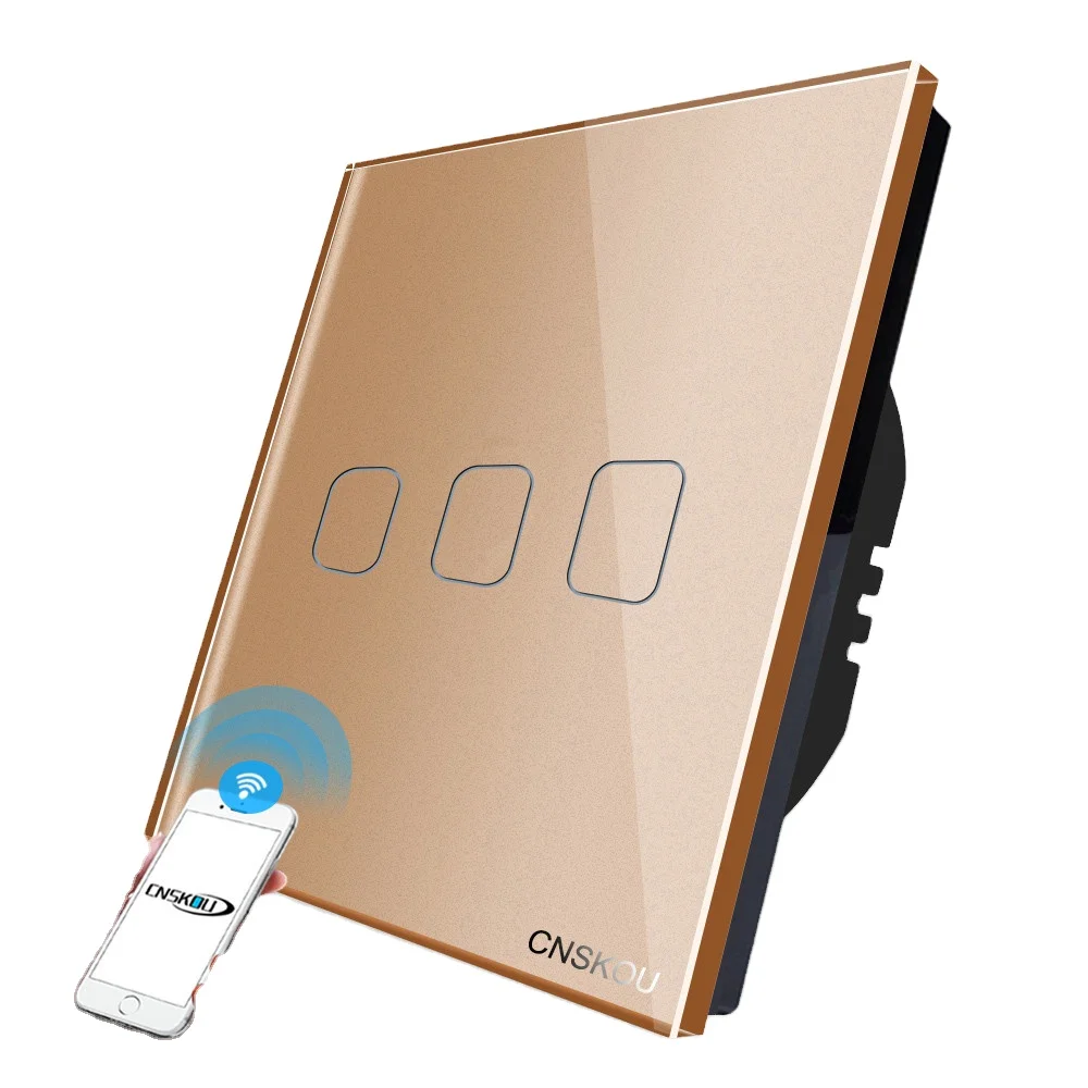 EU standard smart home devices 3 gang 1 way tuya zigbee dimmer switch