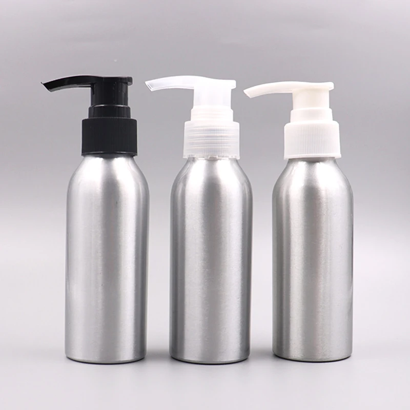 Hot Sale Cosmetic Packaging 50ml 100ml 200ml 500ml aluminum bottles 1oz 2oz 4oz fine mist silver spray bottles