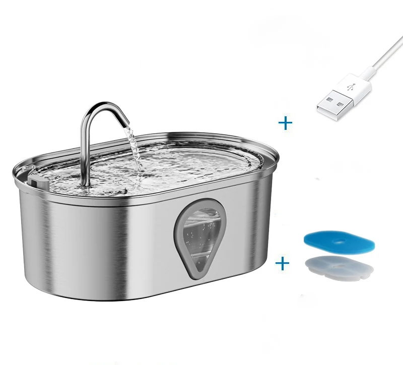 Stainless Steel Cat Water Fountain with Auto-Circulation: The Premium Pet Water Feeder with Visible Water Level Window for Pets