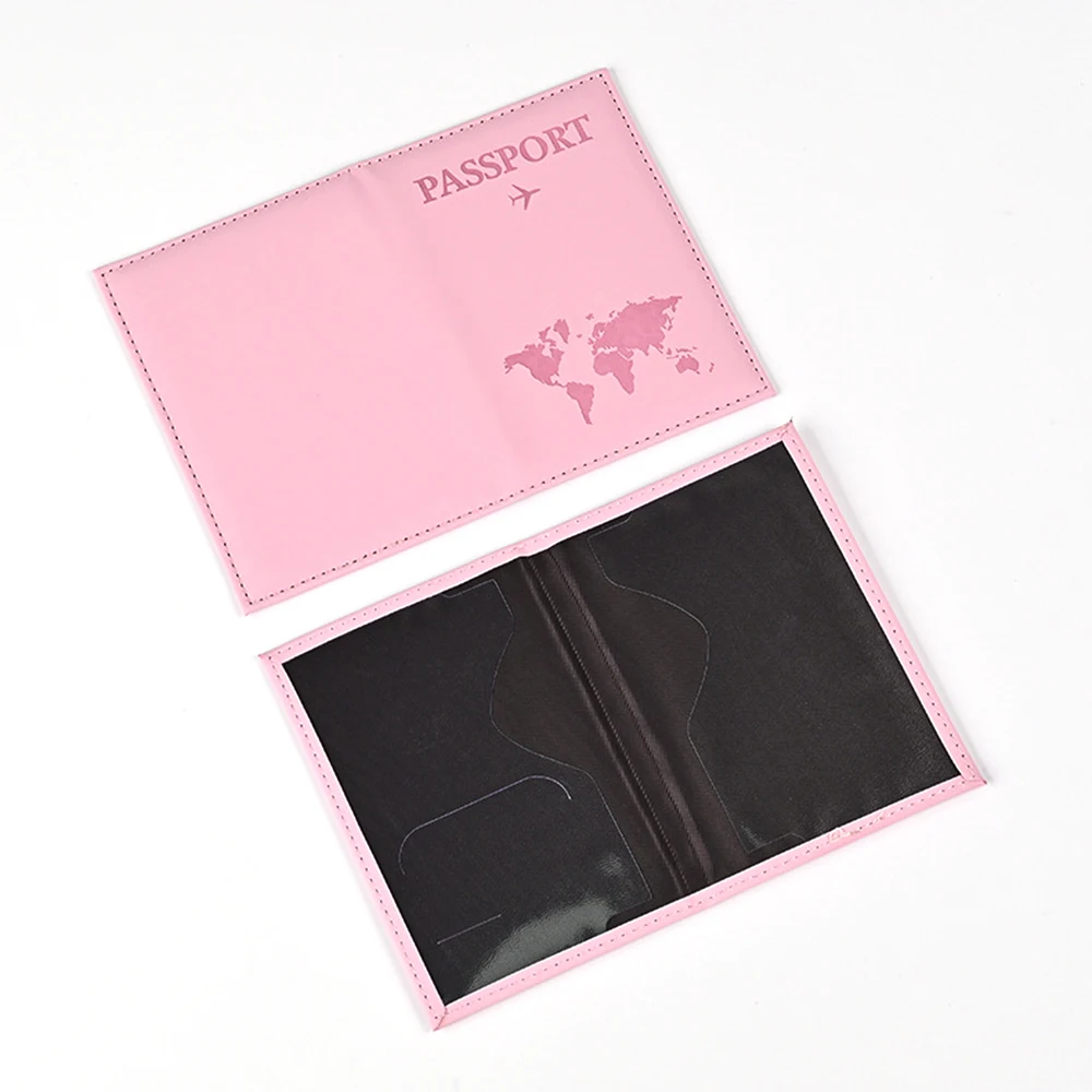 Colorful Style PU Leather Passport Holder Factory Wholesale Skin Feeling Customization LOGO RFID Blocking Passport Holder
