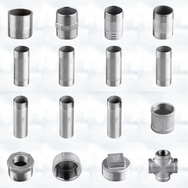 Stainless steel hydraulic 304 316 plumbing material male female threaded reducing elbow tee reducer clamp ferrule pipe fittings