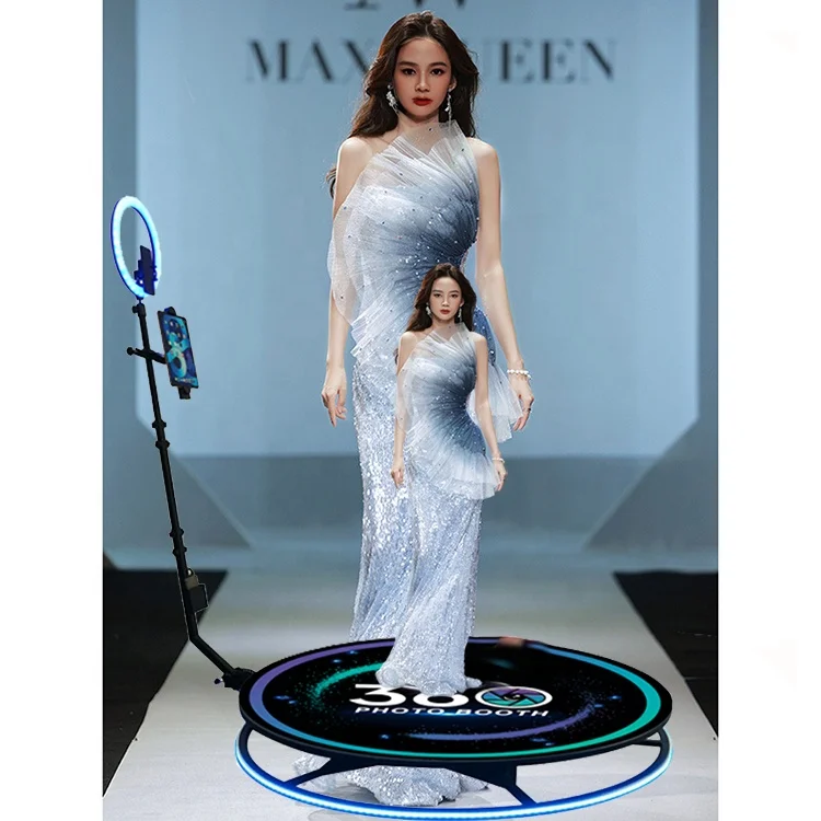 Portable selfie 360 spinner degree platform business photobooth camera 360 rotating degrees camera automatic 360 photo booth