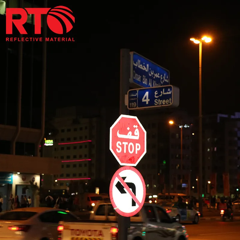 1.22mx45.7m 3 Years Self Adhesive Road Sign Eco Solvent Prismatic Reflective Sheeting