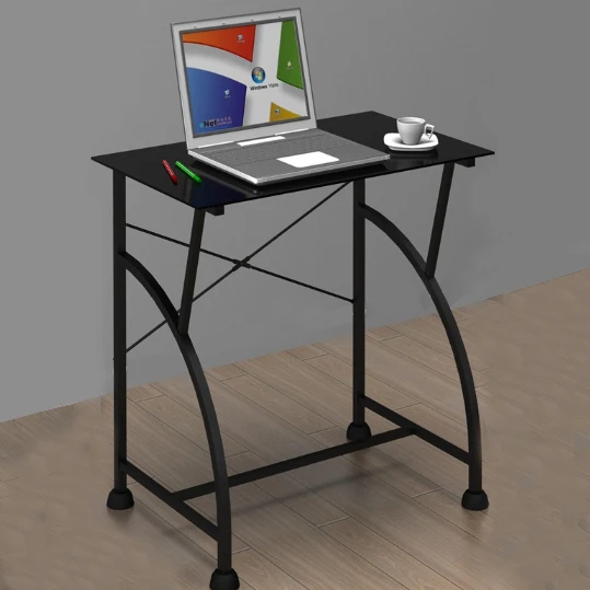
Simple office Desk Metal Furniture Glass Computer Desk 