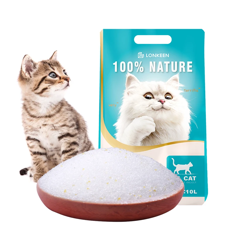 OEM Highly Absorbent Dust Free PH health care monitoring indicator Crystal Silica Gel Cat Litter sand