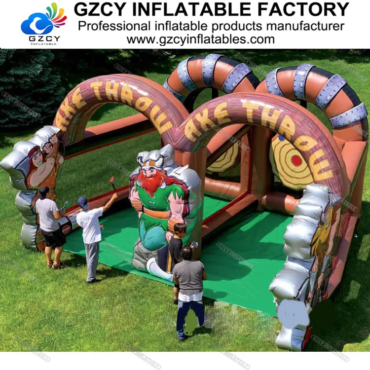 Latest design inflatable Axe Throwing interactive game inflatable throwing axe carnival game for sale