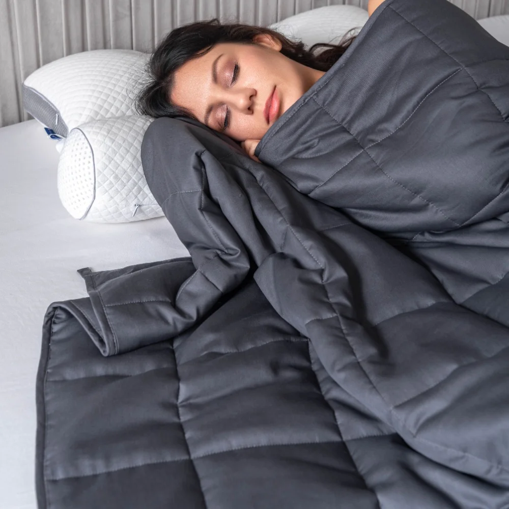 FREE SAMPLE CUSTOM 100% Polyester Microfiber Cotton gravity Heavy Blanket 15lbs 60x80 Weighted Blanket for Anxiety Bedroom