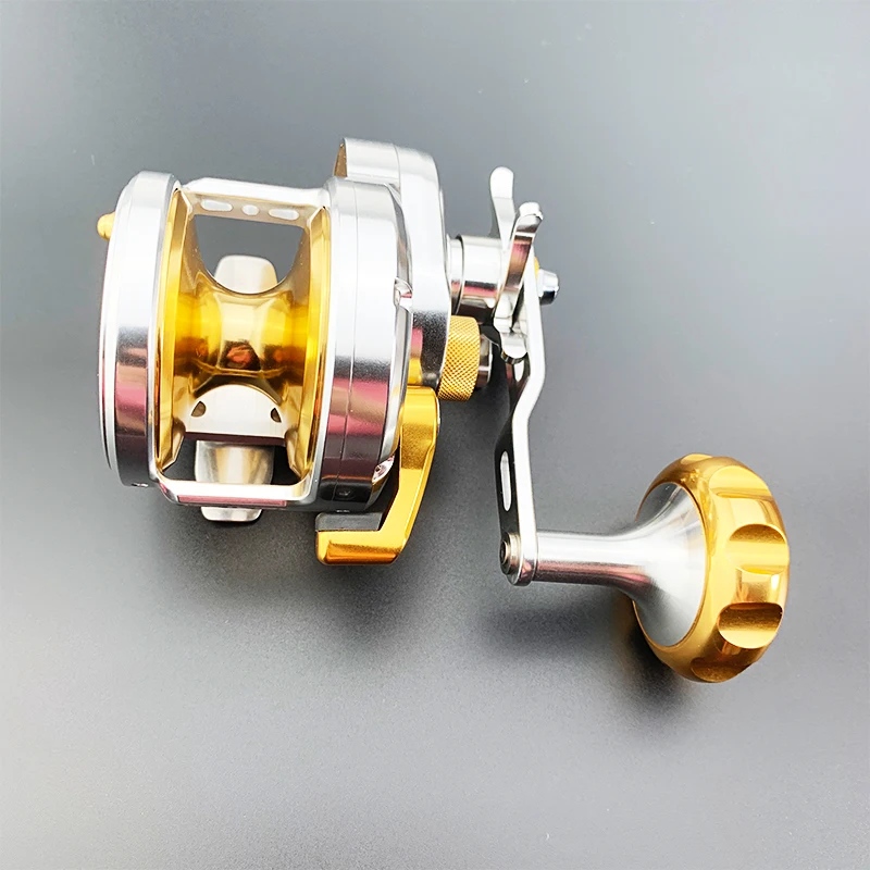 WSF06 Customize Full Metal Slow Jigging Reel Blue 13kg 1500 6.3:1 Speed Deep sea Boat Fishing Reel Metal Saltwater