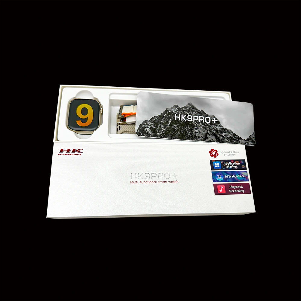 High Quality 2.02 Inch AMOLED Screen SmartWatch HK9 Pro + Plus Local Music 1 GB Memory Sleep Monitoring Smart Watch