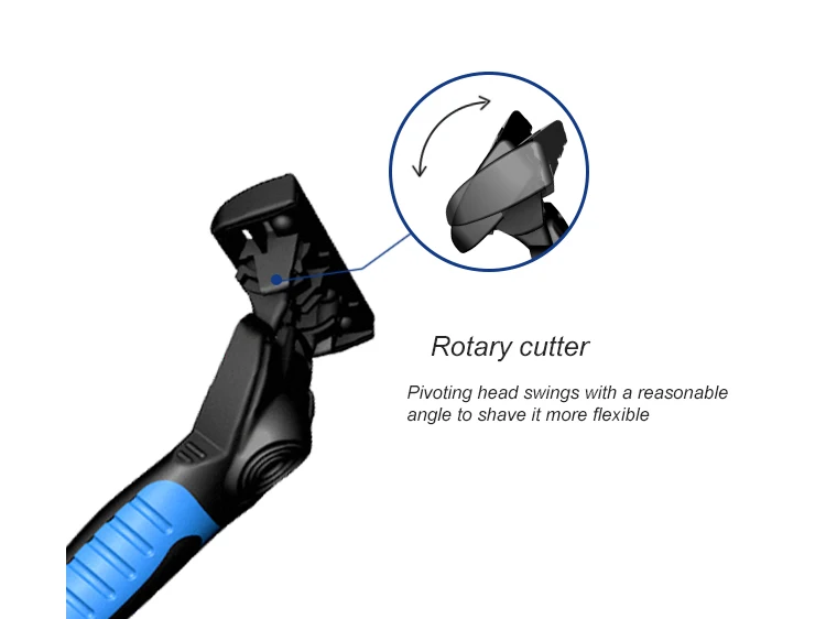 HW-B378DL Haowell triple three 3 blade system razor stainless steel sharp blade razor for mens shaving