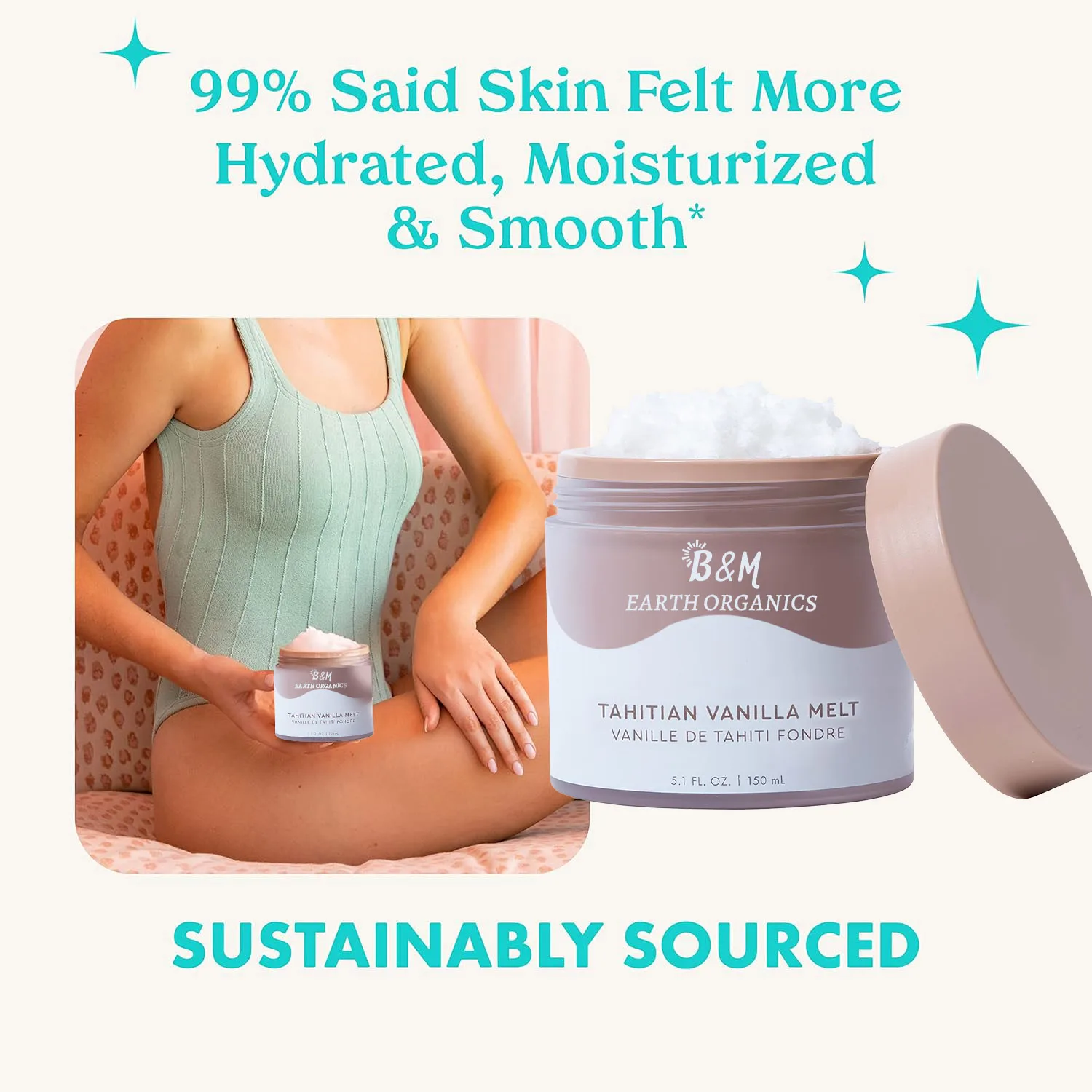 Vanilla Coconut Melt Multi Purpose Skin Moisturizer Unrefined Coconut Oil Skin Care For Body Hair Face Vegan Cruelty Free