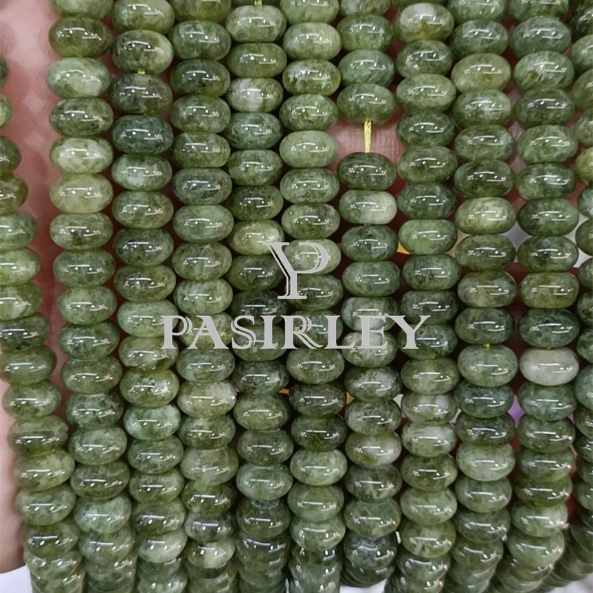 Pasirley 5x8mm Dyed Jade Stone Beads Nature-Colored Disc Heishi Bracelet Flat Spacer Beads Gemstones for Jewelry Making