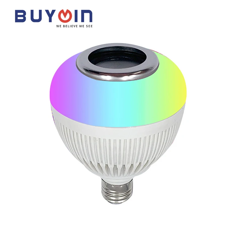 Wireless Wifi 15W LED Bulbs E27 led light bulb RGB Lamp Music Color Changing Speaker with 24 Keys Remote Control LED Smart Light