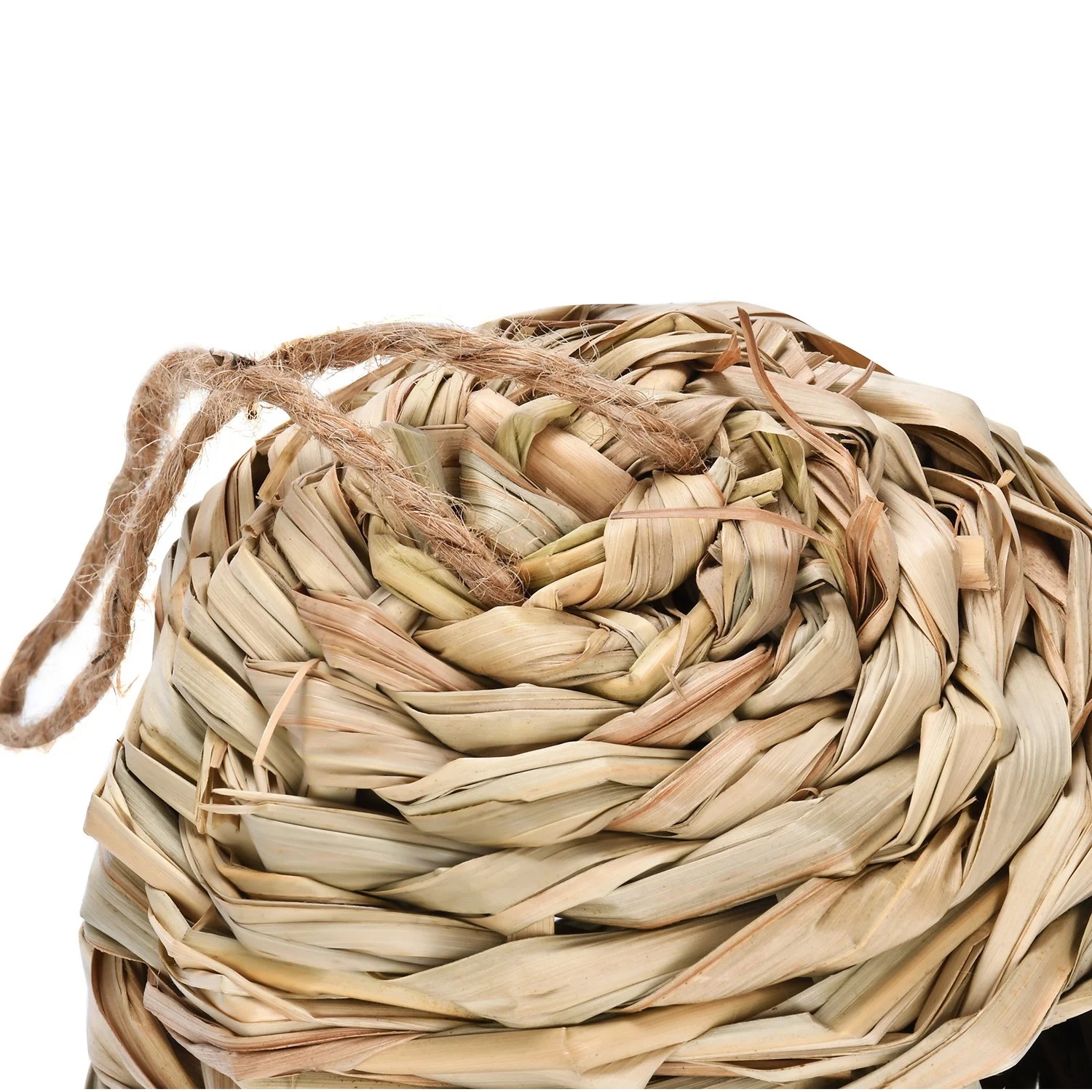 Hanging Sea Bird House Nest Outdoor Roosting Pocket Natural Reed Hand Woven Grass Hideaway Finch Canary Chickadee
