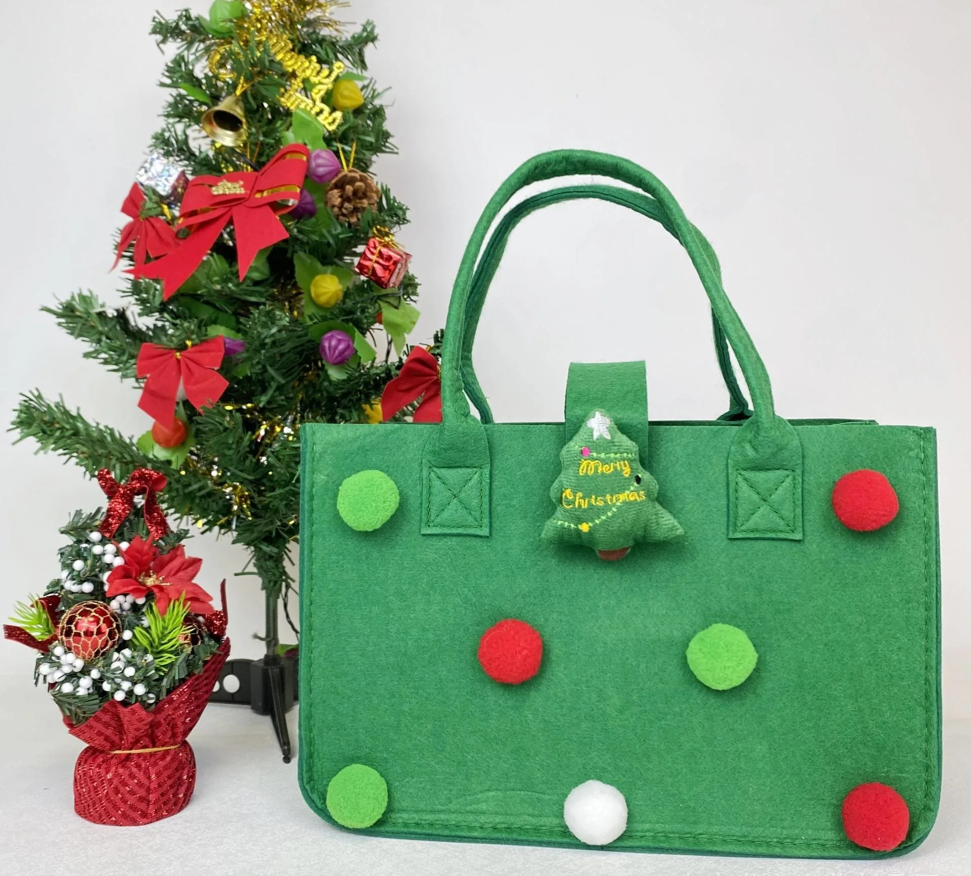 Santa Gift Packaging Accessories Christmas Stocking Bags Christmas Gift Box Christmas Drawstring Bag Merry Xmas Items New Year