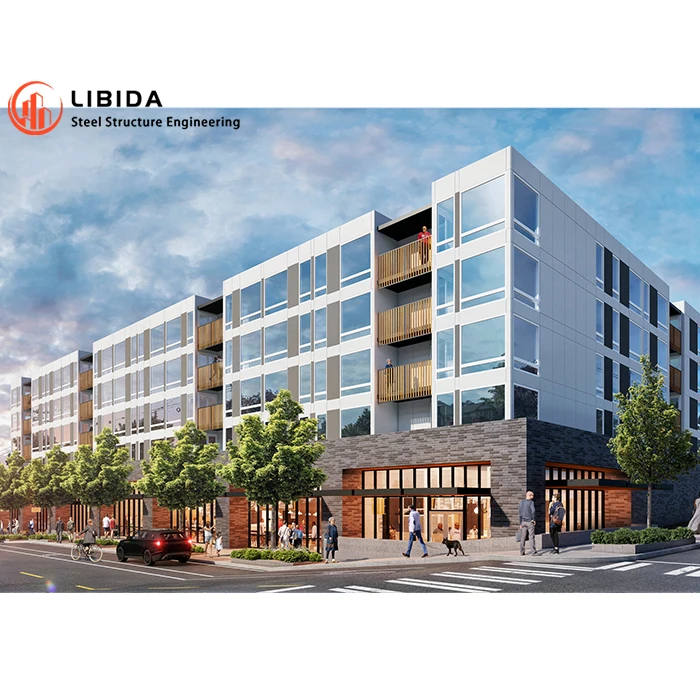 Hot Sale Famous Prefabricated High Rise Steel Structure Frame Apartment Hotel Building