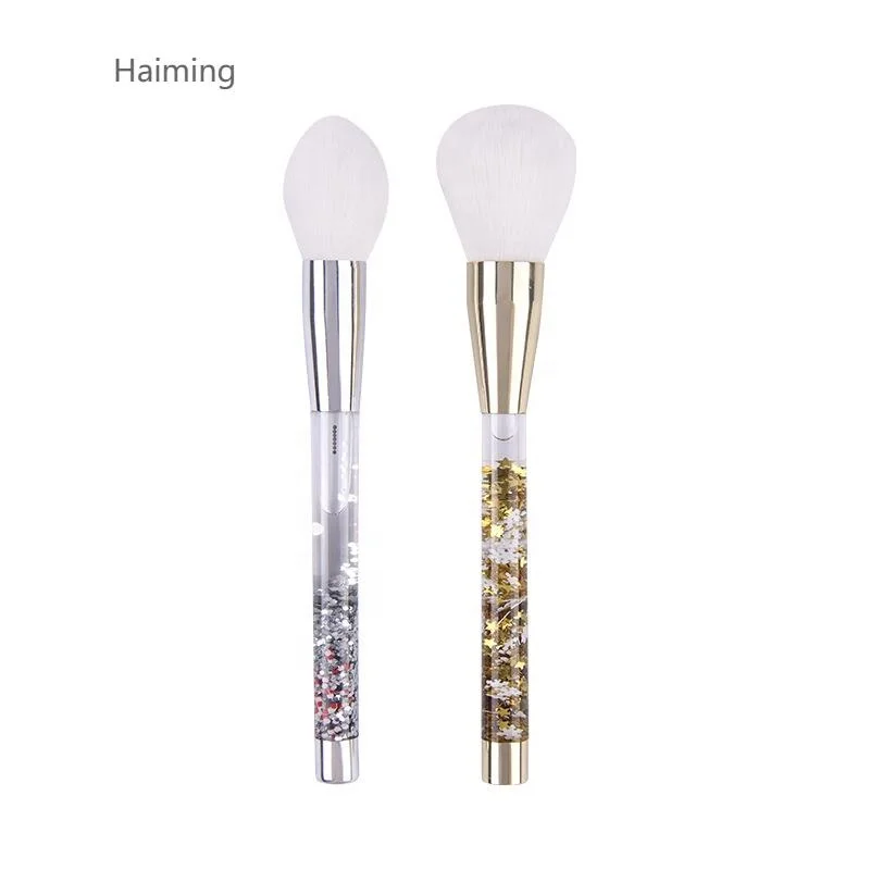 Private label makeup brush plastic handle loose powder brushes Low Moq wholesale