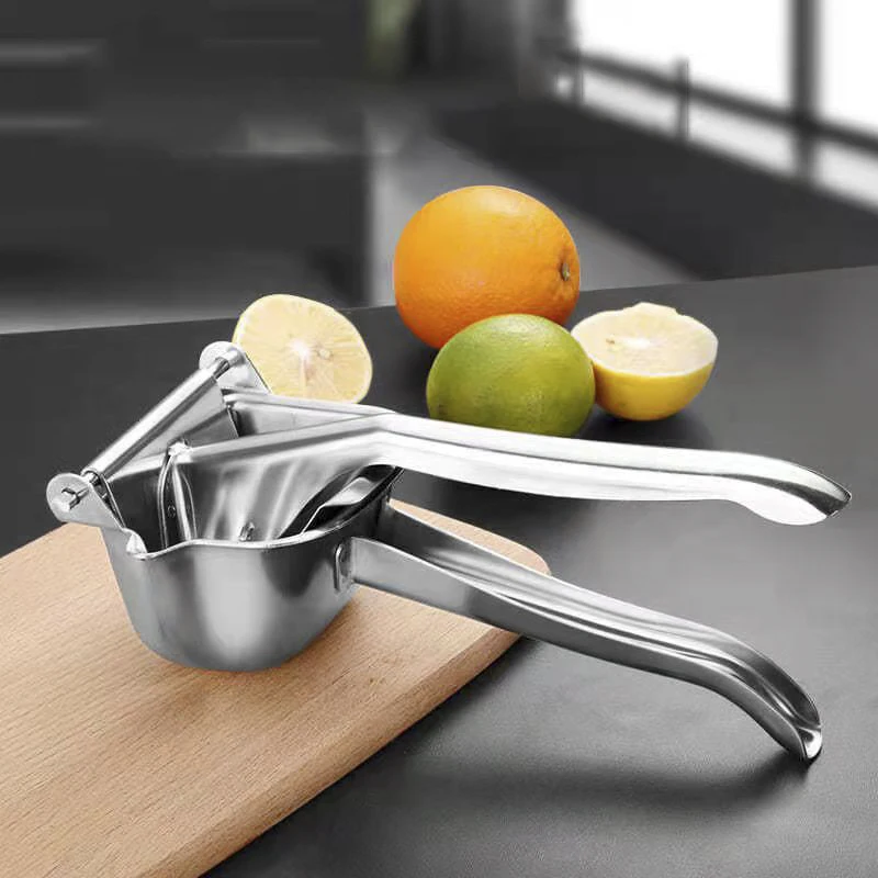 Amazon Wholesale Manual Fruit Juicer Lemon Orange Hand Press Stainless Steel Portable Fruit Squeezer Orange Lemon Cane Juicer