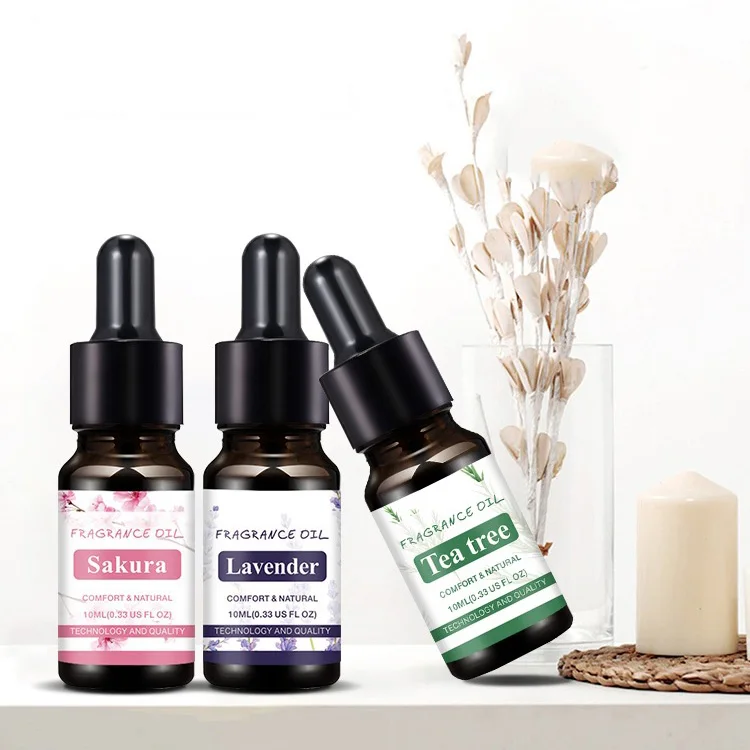OEM оптовая продажа 10 мл стеклянная бутылка-капельница 8 ароматов натуральный растительный экстракт цветов ароматерапевтические масла эфирные масла лимонной травы