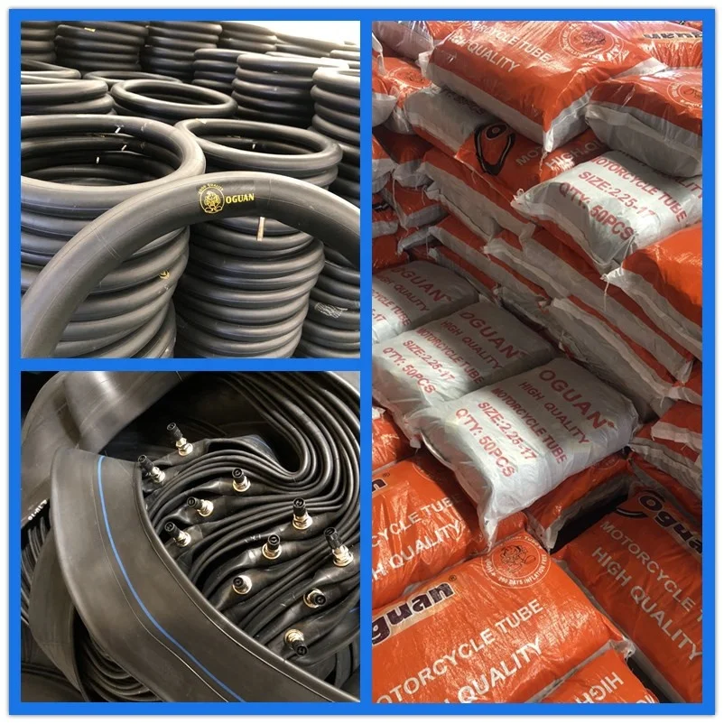 llantas de motocicletas  Rib Pattern innertube OGUAN Motorcycle inner tube Price cauchos para motos