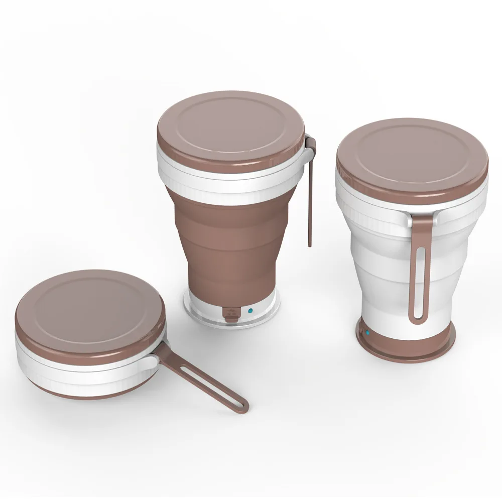 2022 New Portable foldable silicone coffee cup heating Smart Portable & Collapsible Silicone Cup with USB Heating