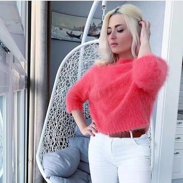 60%Angora Yarn Russia Popular 60%Mink Yarn Ball Yarn 50g+20g For Hand Knitting 14/2NM Factory Wholesale